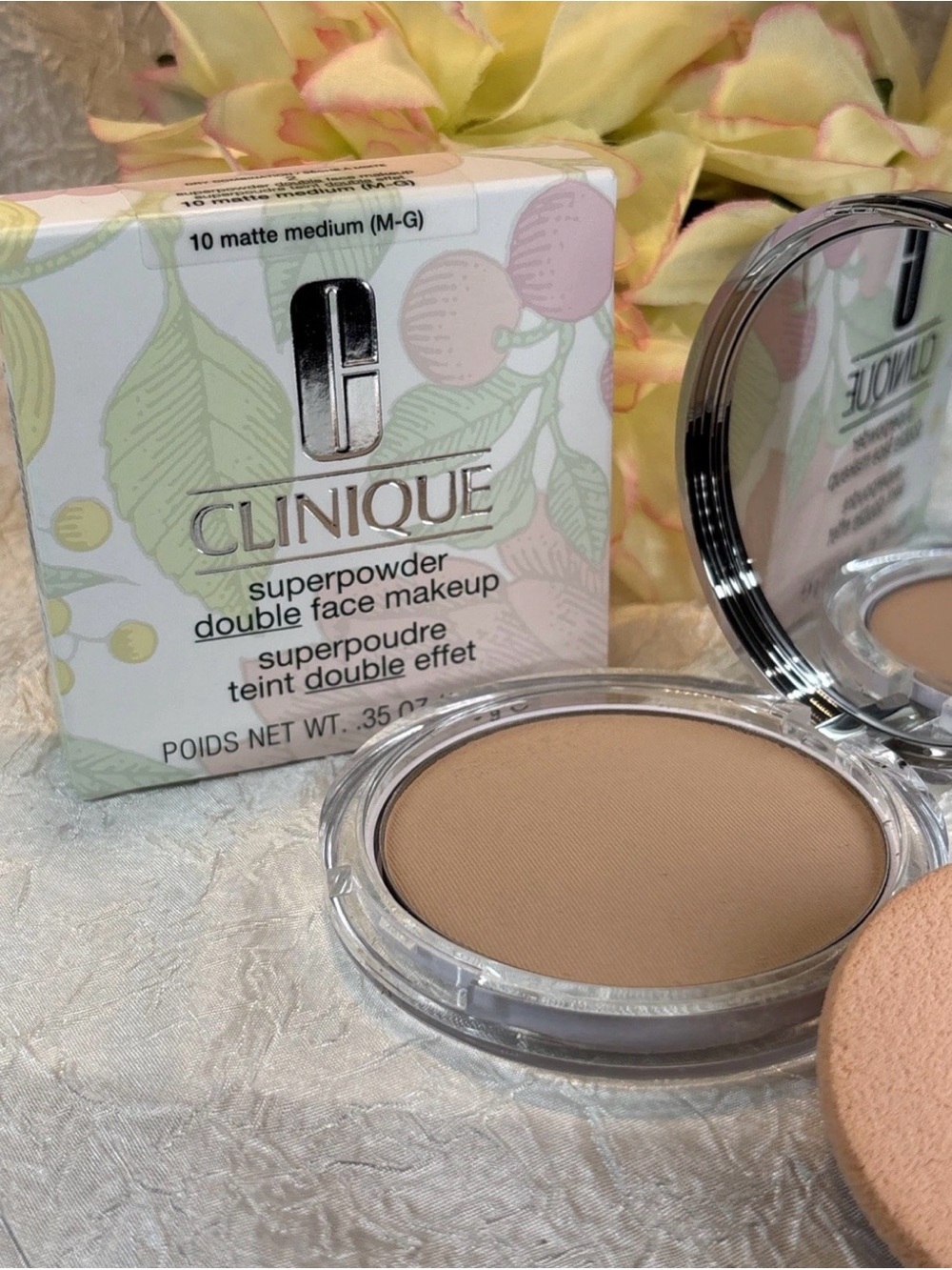 Clinique Superpowder Double Face Makeup ~ 10 Matte Medium ~ Full Size NIB